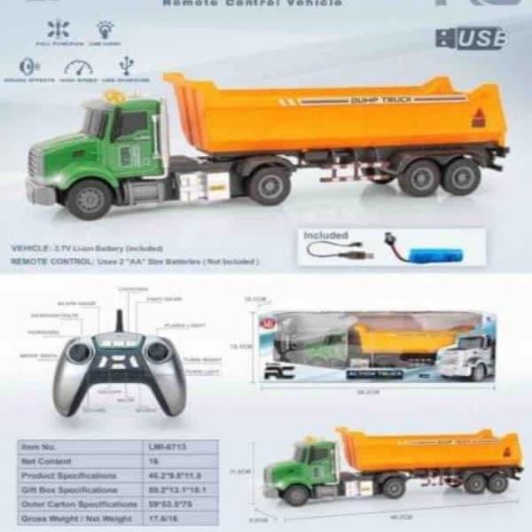 Rc dumper truck rechargeable  - Wholesale Toys & Return Gifts India