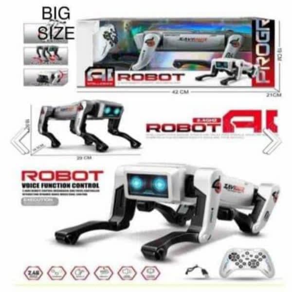 R/C AI SMART ROBOT DOG VOICE CONTROL RECHARGEABLE ( VIDEO  - Wholesale Toys & Return Gifts India