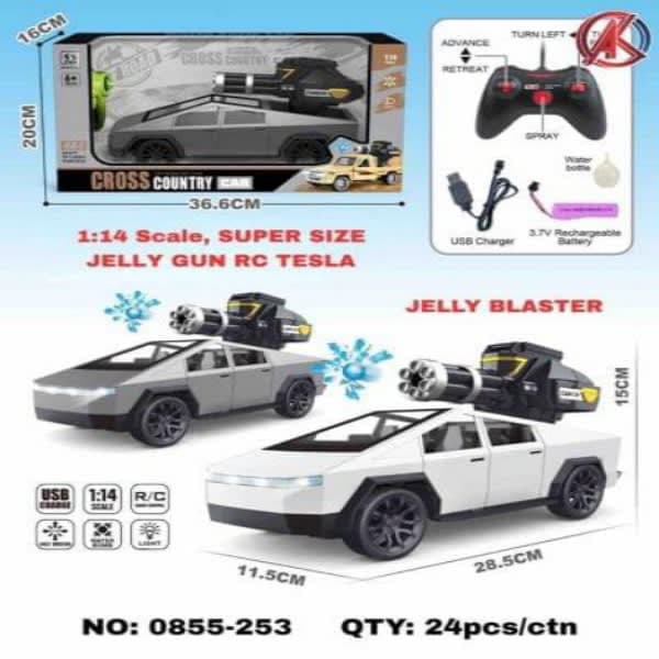 R/C TEXLA CAR WITH JELLY BLASTER RECHARGEABLE - Wholesale Toys & Return Gifts India