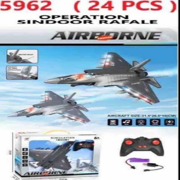 R/C AIRPLANE OPERATION SINDOR RAFALE SMOKE & RECHARGEABLE ( VIDEO ) - Wholesale Toys & Return Gifts India