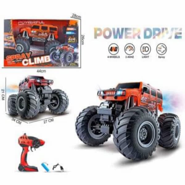 R/C SPRAY CLIMB POWER DRIVE SMOKE & CHARGEABLE - Wholesale Toys & Return Gifts India