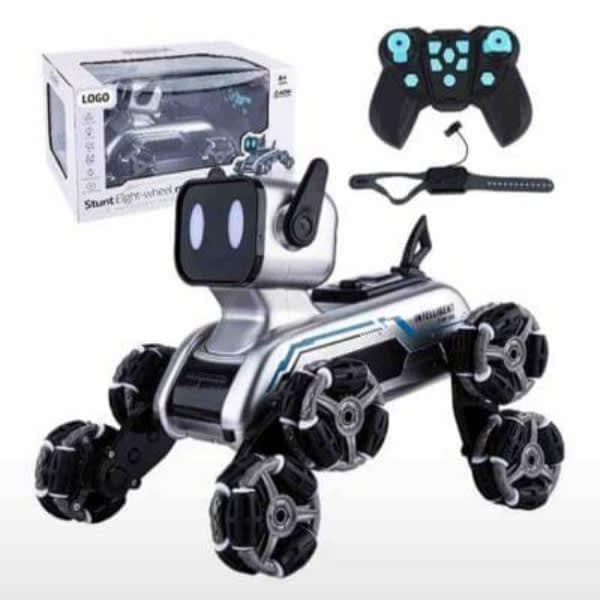 R/C 8 WHEEL LAZER STUNT DOG WITH HAND SENSOR CH - Wholesale Toys & Return Gifts India