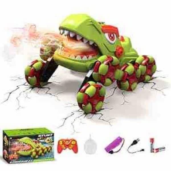R/C STUNT DINOSAUR 8 WHEEL LAZER CAR SMOKE CH - Wholesale Toys & Return Gifts India