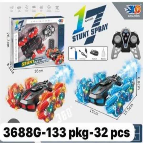R/C DRIFT STUNT RACING CAR LIGHT MUSIC SMOKE & HAND SENSOR CHARGEABLE - Wholesale Toys & Return Gifts India