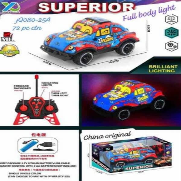 R/C SUPERIOR CAR WITH FULL BODY LIGHT CHARGEABLE - Wholesale Toys & Return Gifts India