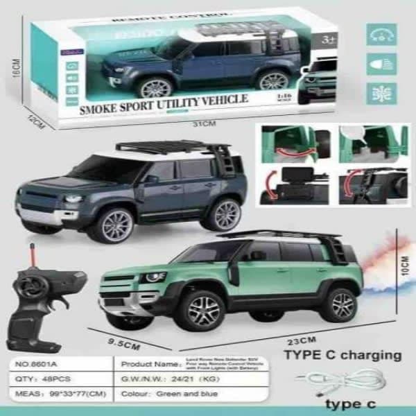 R/C DEFENDER CAR CH SMOKE WITH C TYPE CHARGING - Wholesale Toys & Return Gifts India