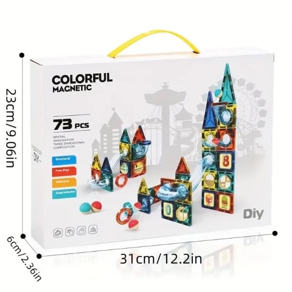 73 pc rolling magna tiles blocks  - Wholesale Toys & Return Gifts India
