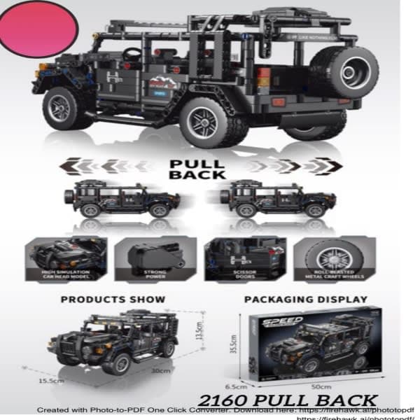 PULL BACK JEEP LEGO BLOCK - Wholesale Toys & Return Gifts India