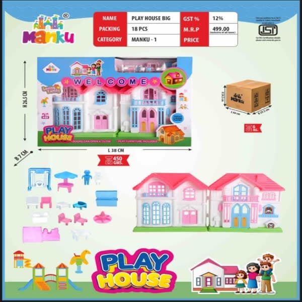Play house big doll house  - Wholesale Toys & Return Gifts India