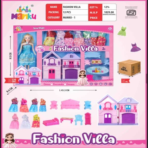 Fashion vill doll house   - Wholesale Toys & Return Gifts India