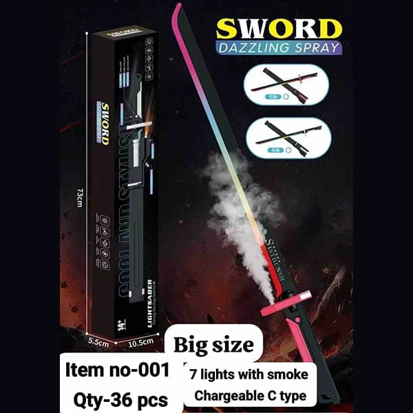 Sword Dazzling Spray Light Saber Toy - Wholesale Toys & Return Gifts India
