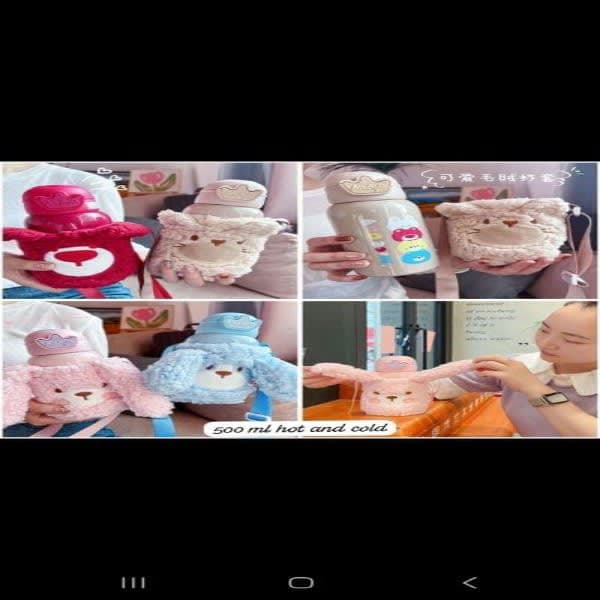 Cute plush steel bottle - Wholesale Toys & Return Gifts India