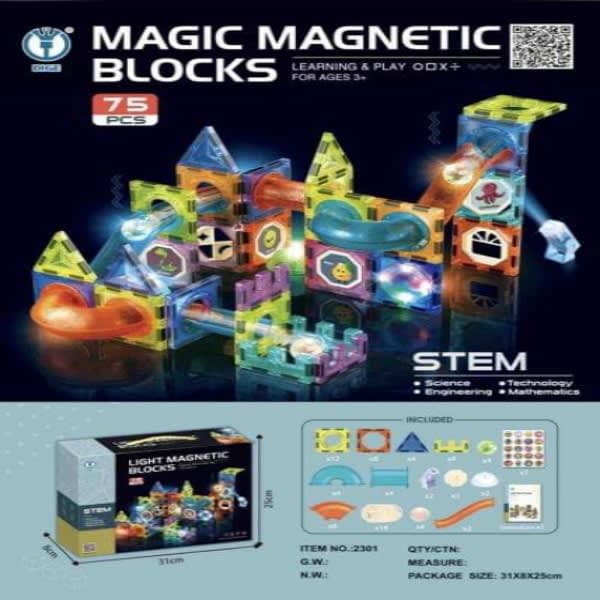 75 pc light magna tile blocks - Wholesale Toys & Return Gifts India