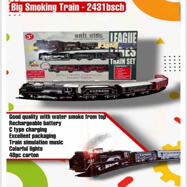 RAIL KING TRAIN SMOKE & RECHARGEABLE - Wholesale Toys & Return Gifts India