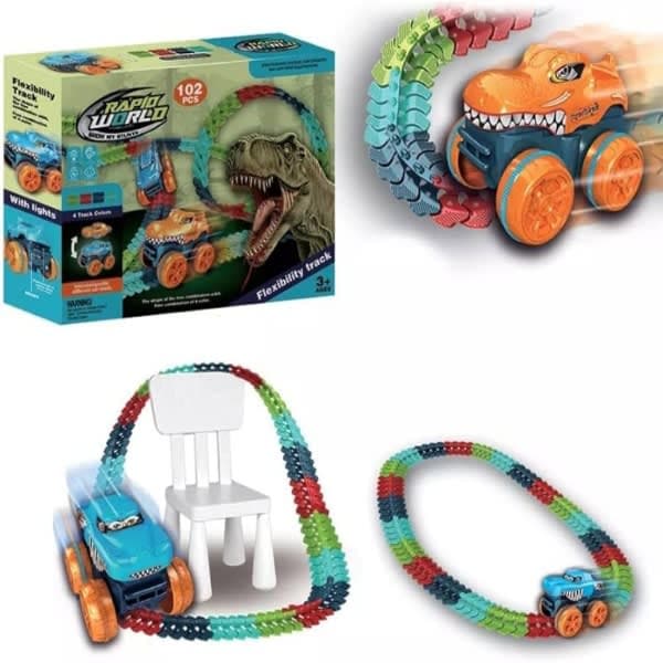 Flexible Dinosaur Track 102 Pcs - Wholesale Toys & Return Gifts India