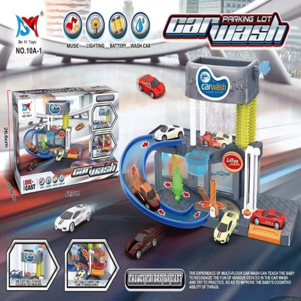 Car wash parking set with light & sound - Wholesale Toys & Return Gifts India